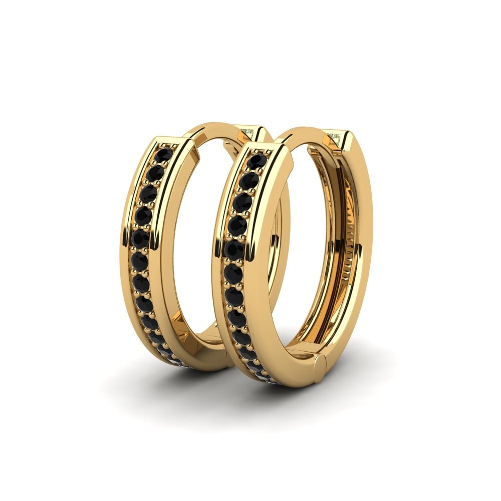 black-onyx Bông tai nữ Laduke 18 mm