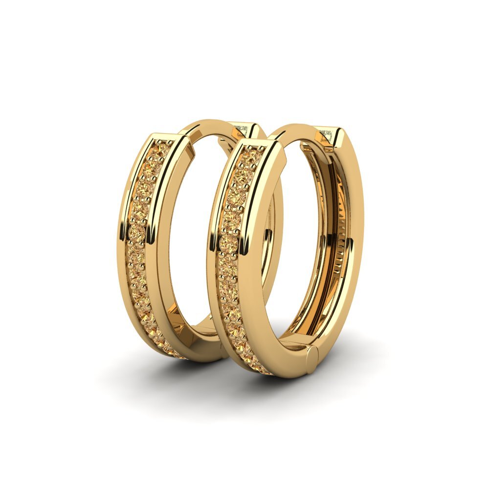 Brauner Diamant Damen ohrring Laduke 18 mm