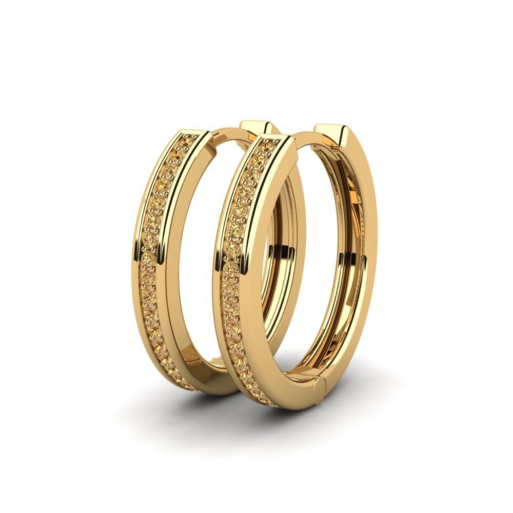 Brown Diamond Women's Earring Laduke 24 mm