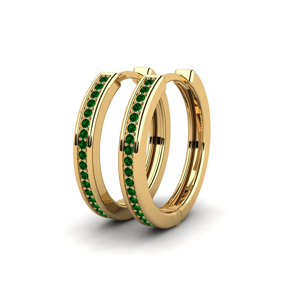 Green Zirconia Women's Earring Laduke 24 mm