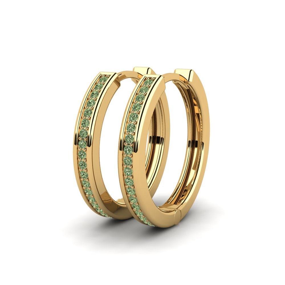 Green Diamond Women's Earring Laduke 24 mm