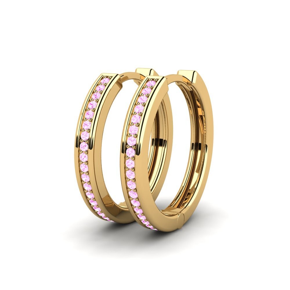 Pink Sapphire Women's Earring Laduke 24 mm