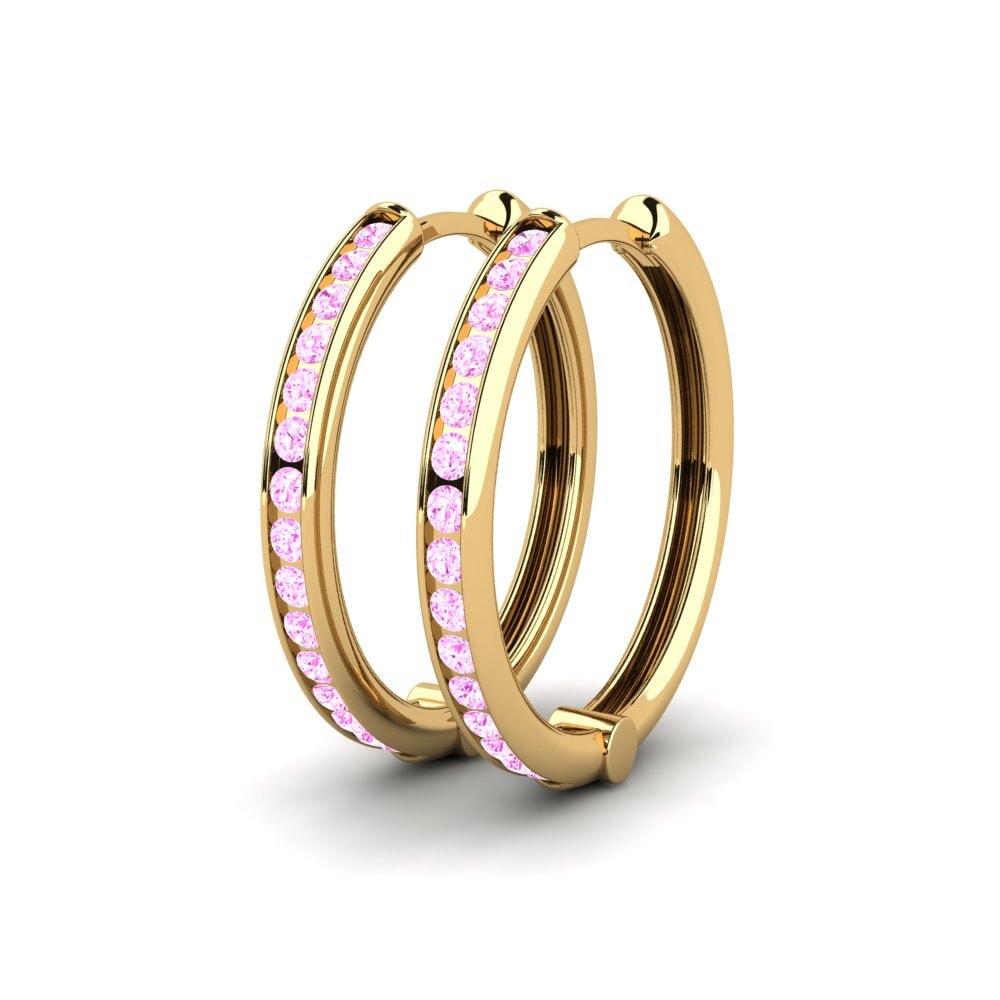 Safira Rosa Brincos Feminino Lorenzana
