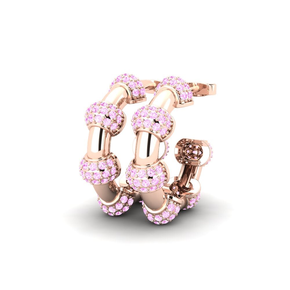 Safira Rosa Brincos Feminino Skorupi