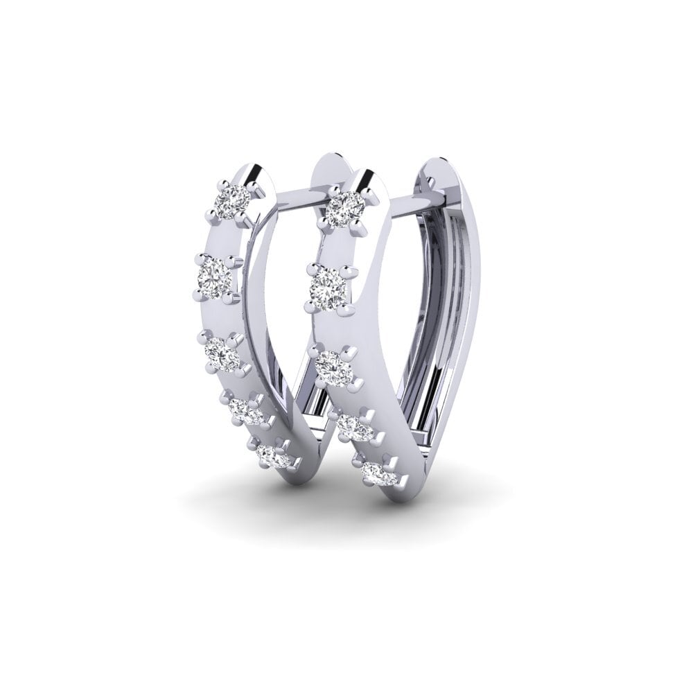 18ct White Gold Women's Earring Skwovetere