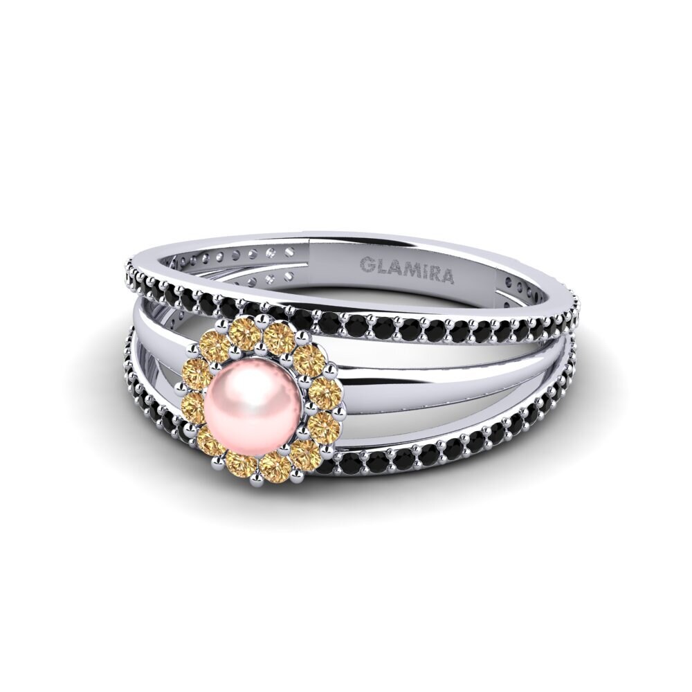 950 Platinum Brown Diamond Ring Antiar