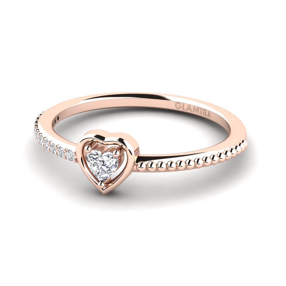 18ct Rose Gold Lab Grown Diamond Women's Ring Danitacsa