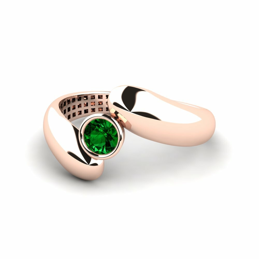 Green Zirconia Engagement Ring Davy