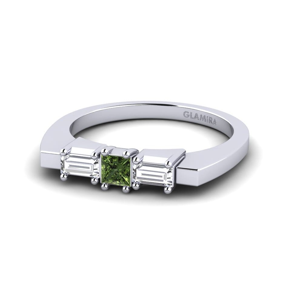 Green Sapphire Engagement Ring Diels