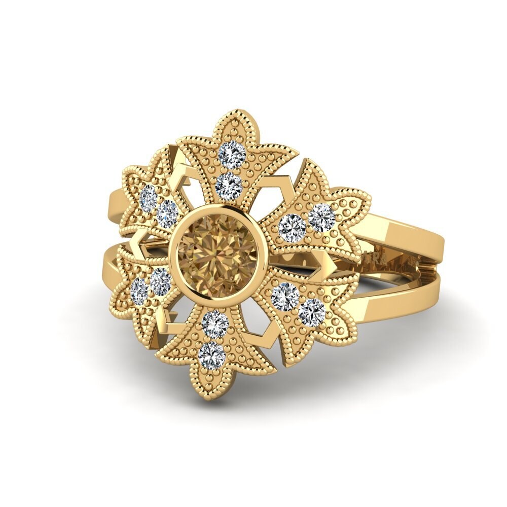Brauner Diamant Ring Eyraneto