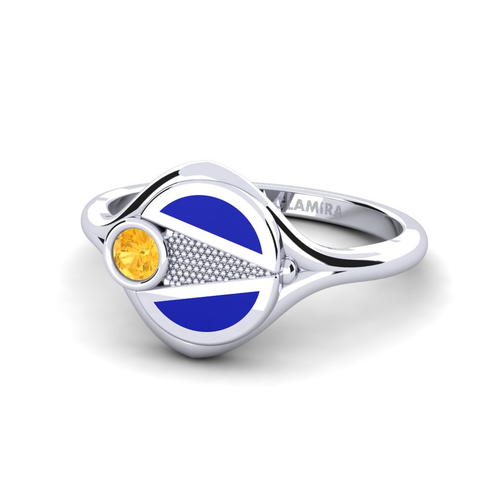 Anillos Citrino Moderno