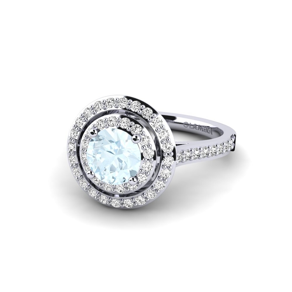 Aguamarina Anillo de compromiso Devona