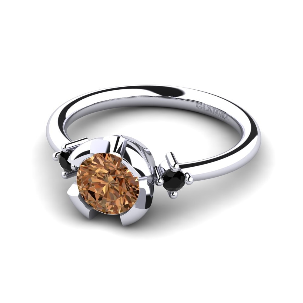 Diamante café Anillo de compromiso Adoray