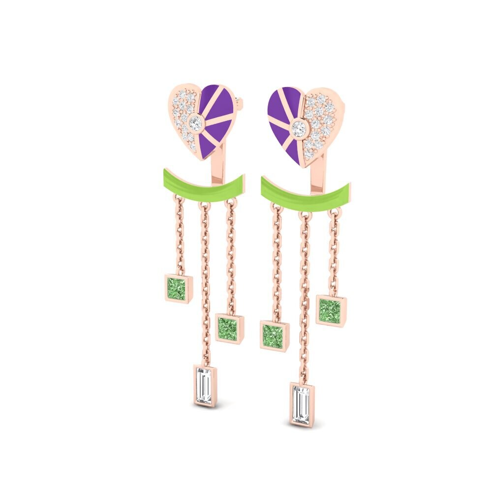14k Oro Rosa Pendiente de mujer Aiyanand B