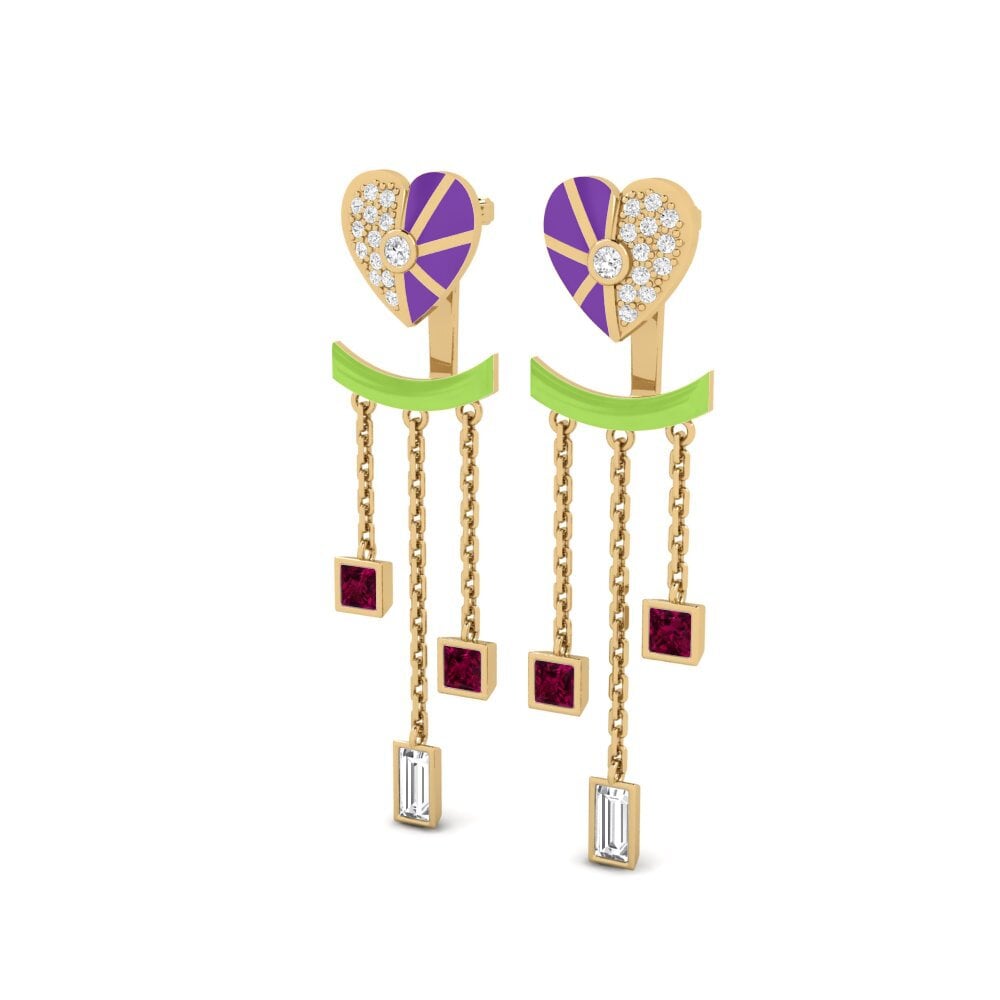 Rhodolite Garnet Women's Earring Aiyanand B