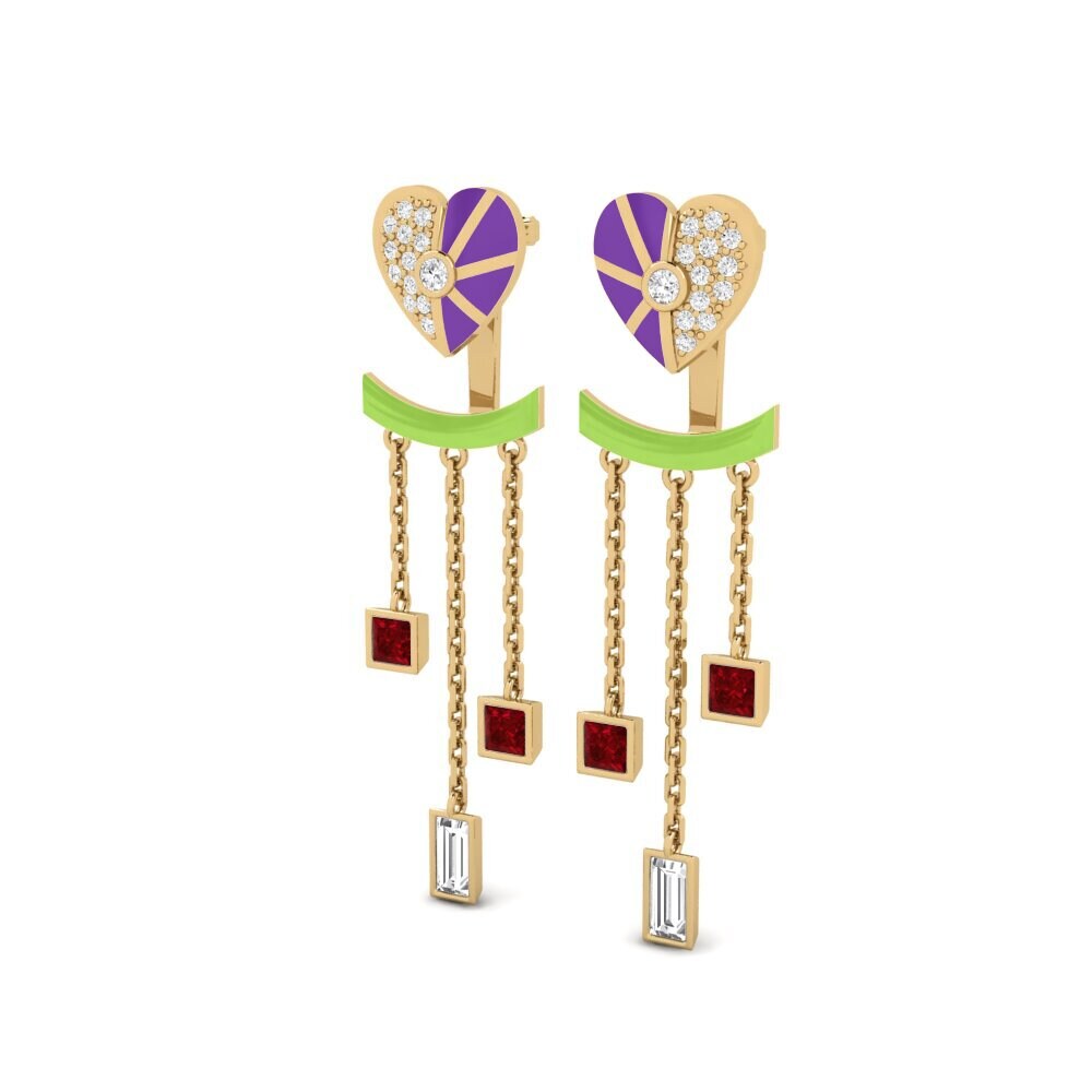 Red Zirconia Women's Earring Aiyanand B