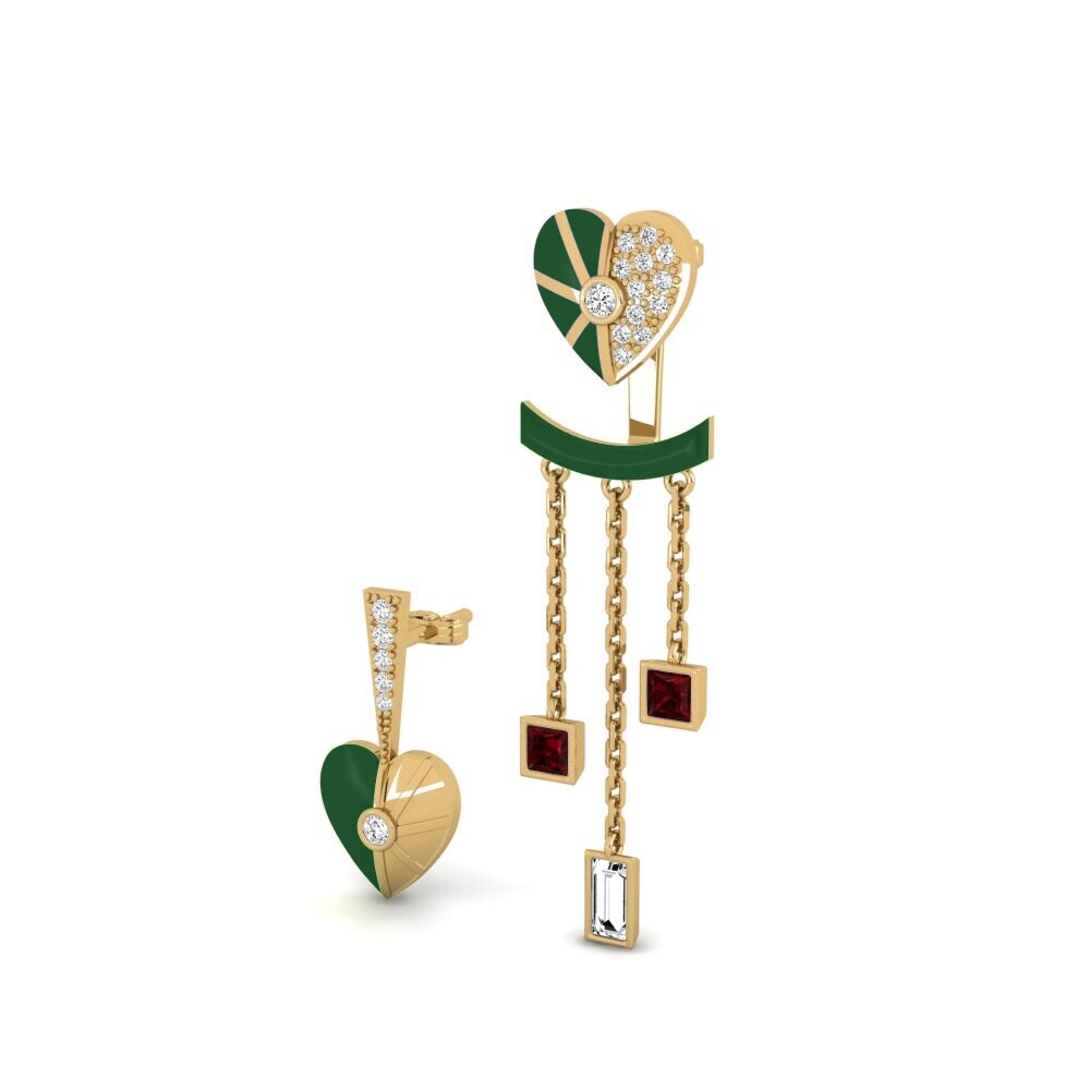 Granate Pendiente de mujer Aiyanand Set