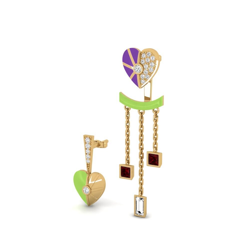 Granate Pendiente de mujer Aiyanand Set