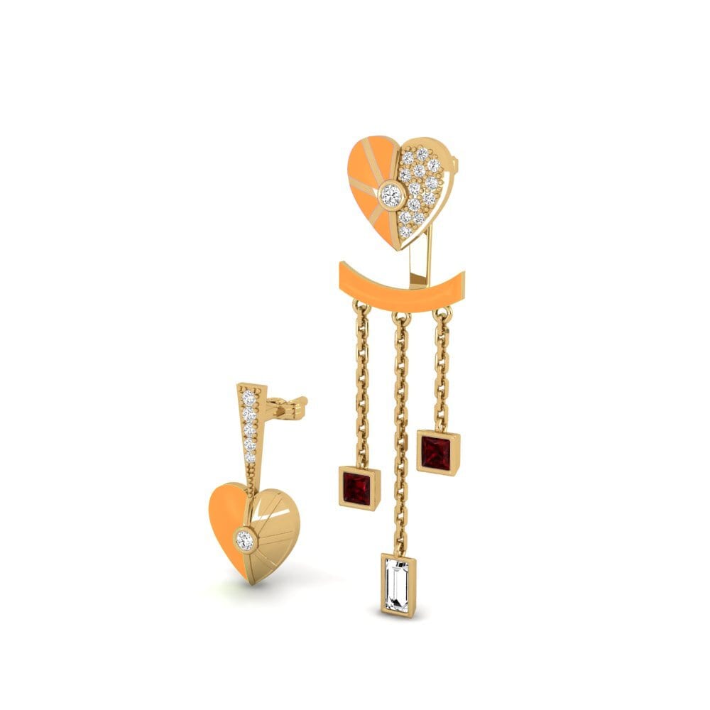 Granate Pendiente de mujer Aiyanand Set