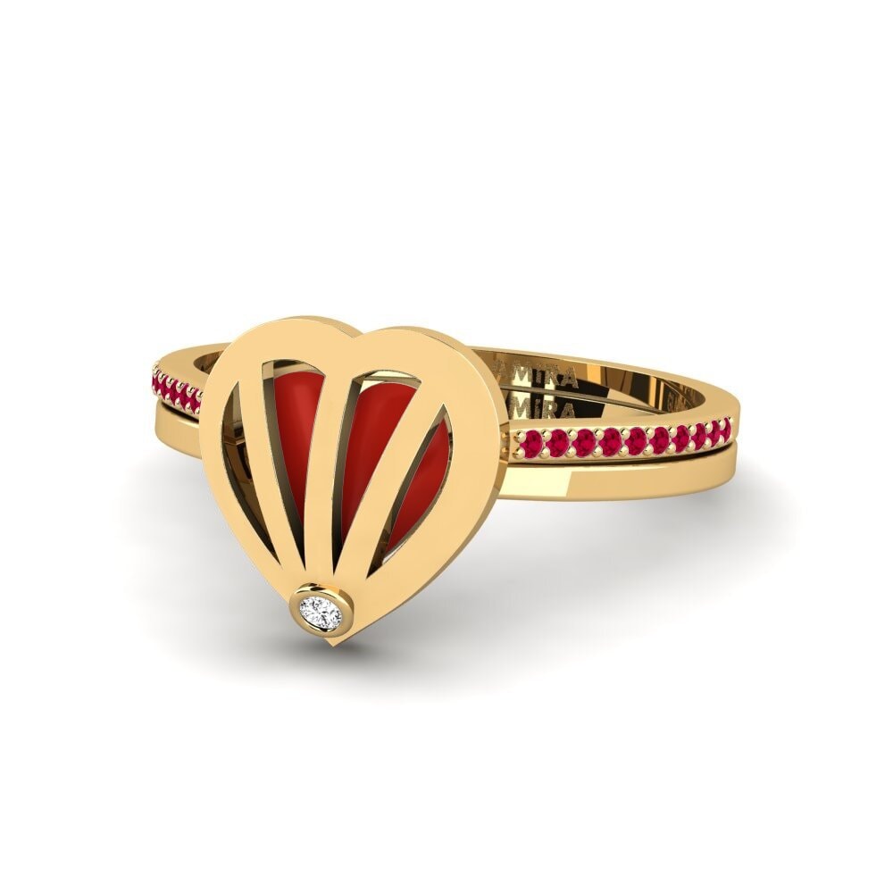 Moissanit Ring Amoremio Set
