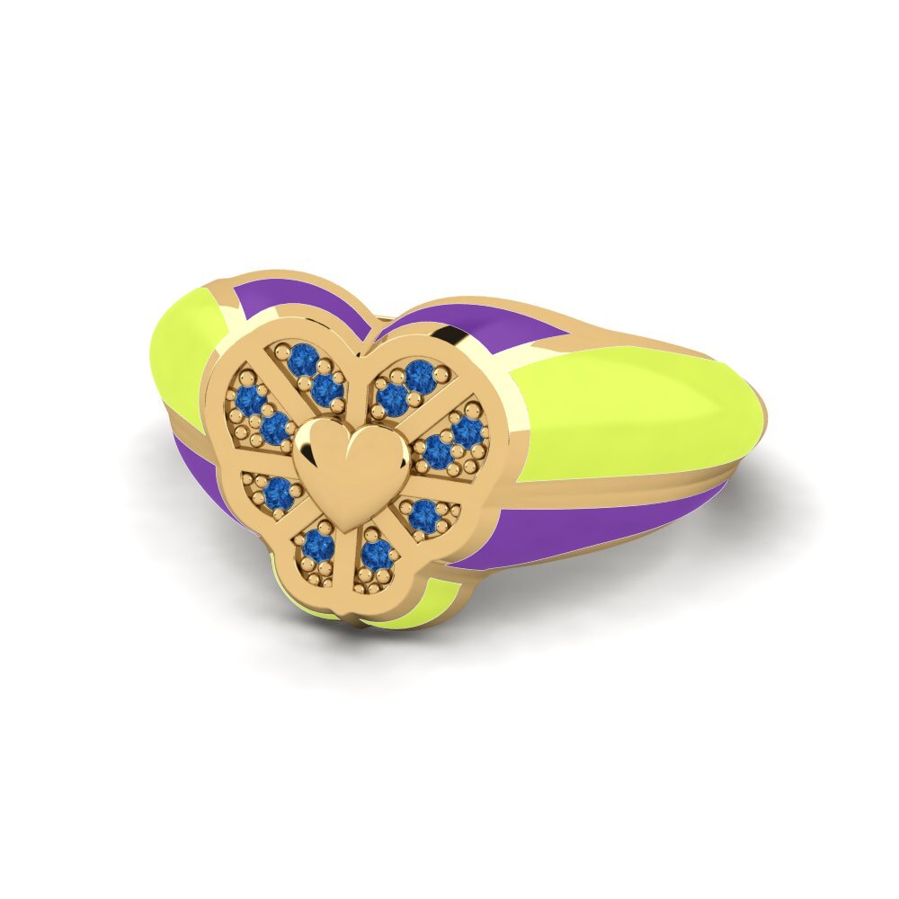 Dunkelblauer Zirkonia Ring Avyanna