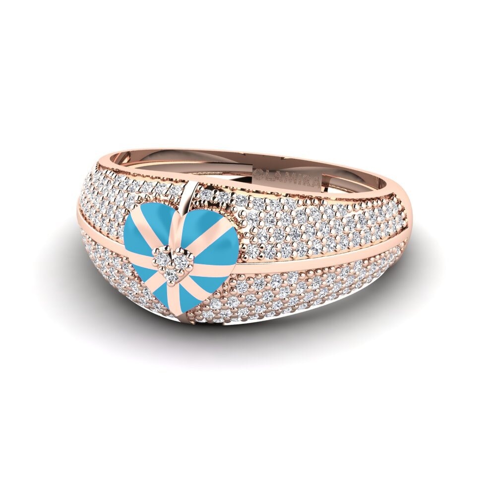 18ct Rose Gold Ring Chartreuse