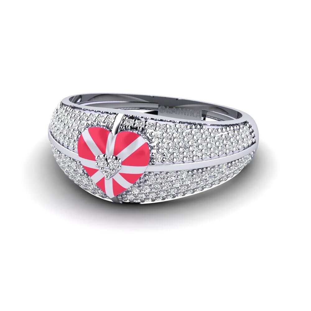 14ct White Gold Ring Chartreuse