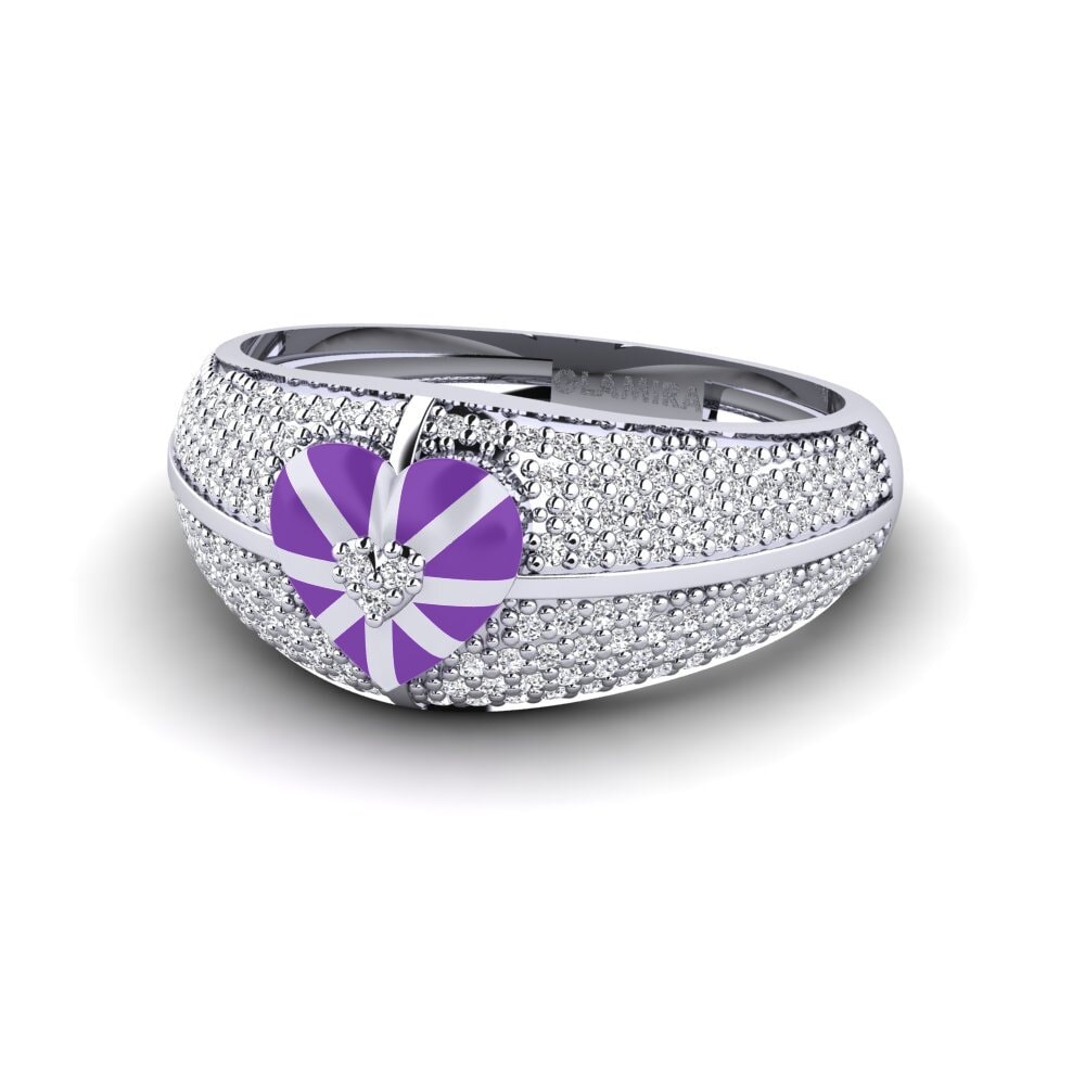 950 Platin Ring Chartreuse