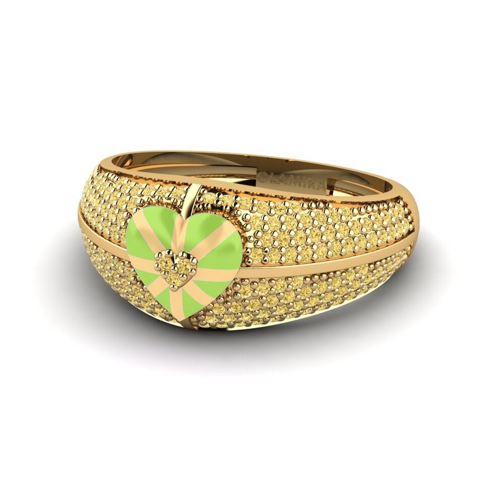 Yellow Diamond Ring Chartreuse