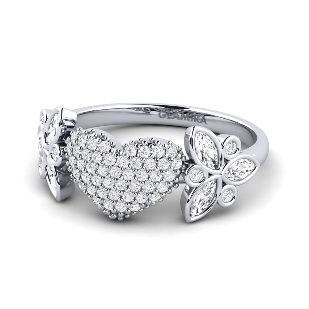 Zaffiro Bianco Anello Hjjuw