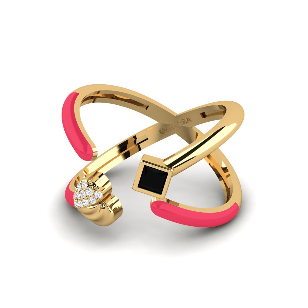 Schwarzer Onyx Ring Hued
