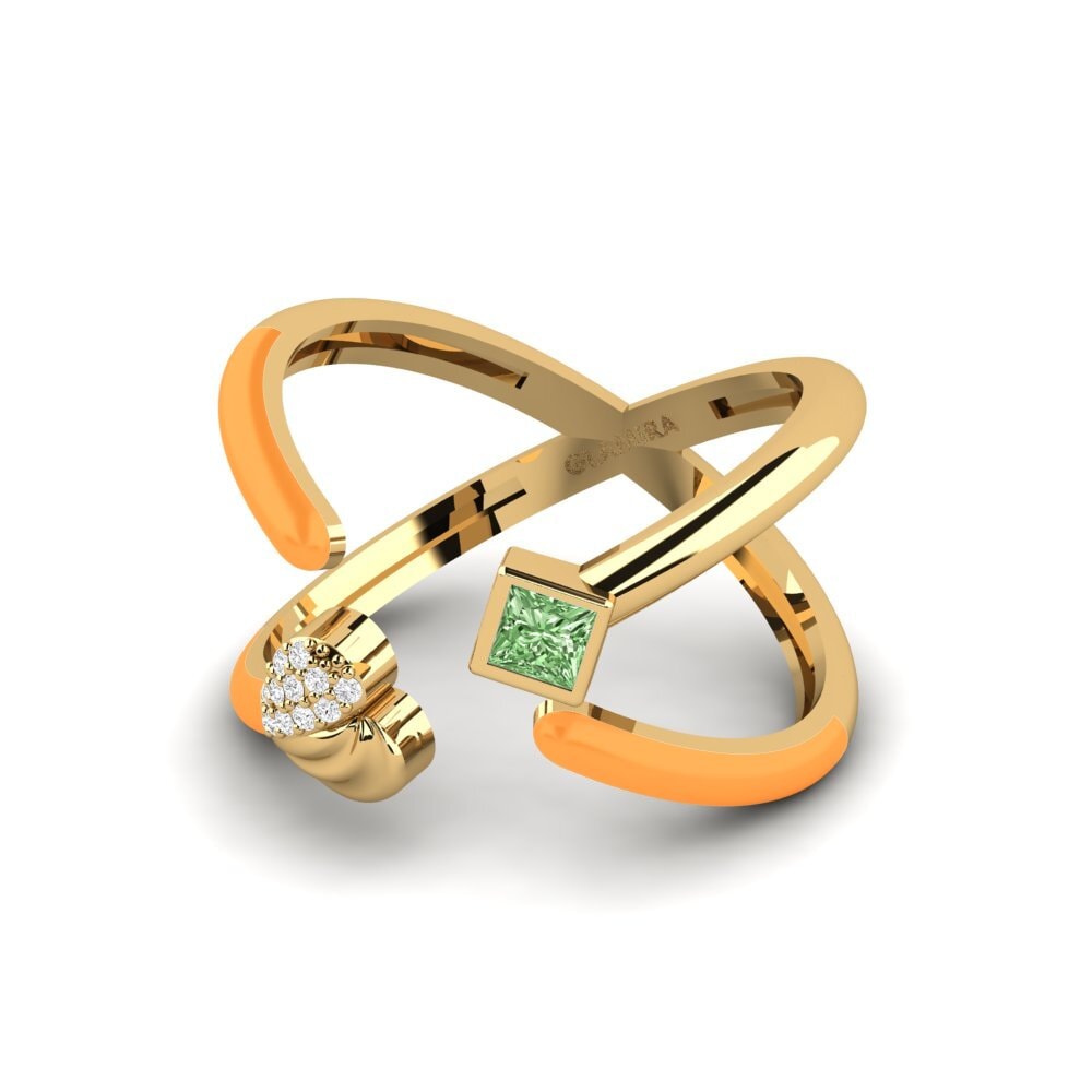 Diamante Verde Anel Hued