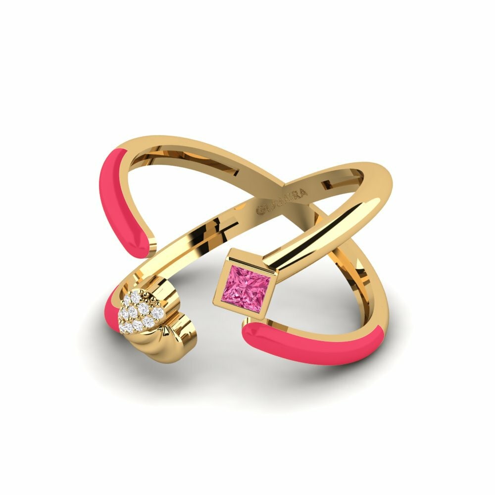Bagues Tourmaline Rose Ouvertes