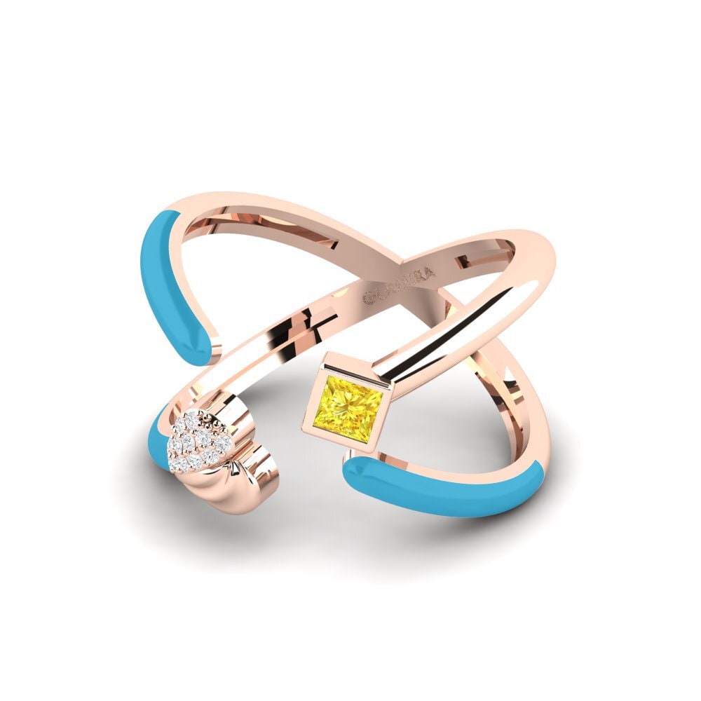 18ct Rose Gold Ring Hued