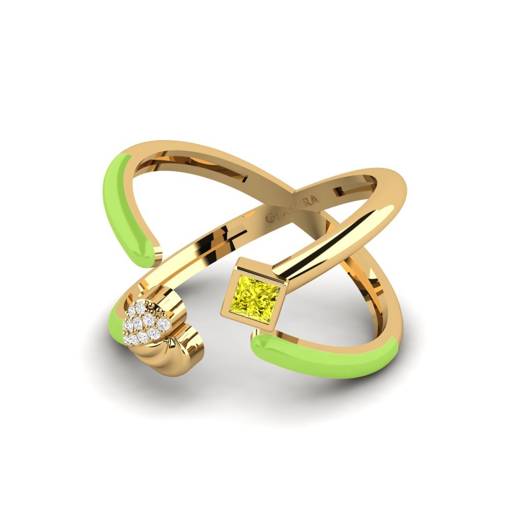 Yellow Diamond Ring Hued