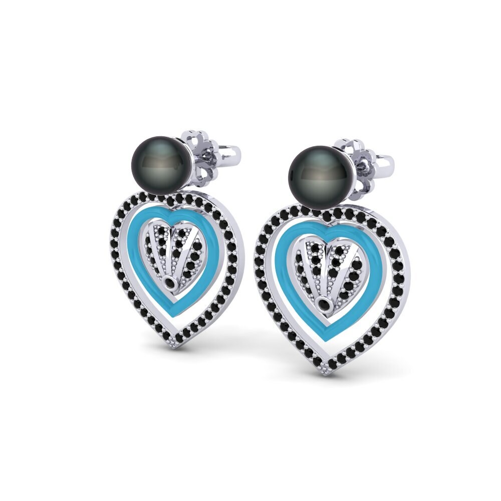 Diamante Negro Pendiente de mujer Ingenua