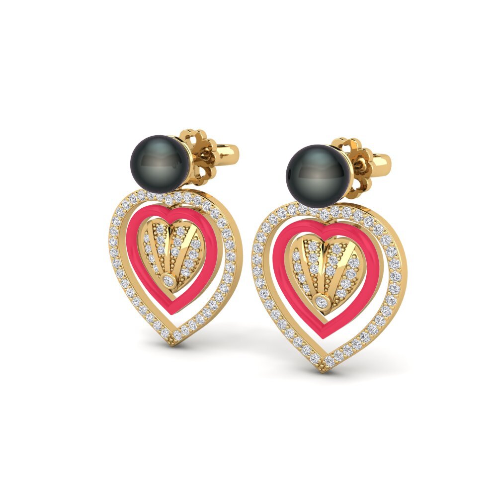 14ct Yellow Gold Women's Earring Ingenua