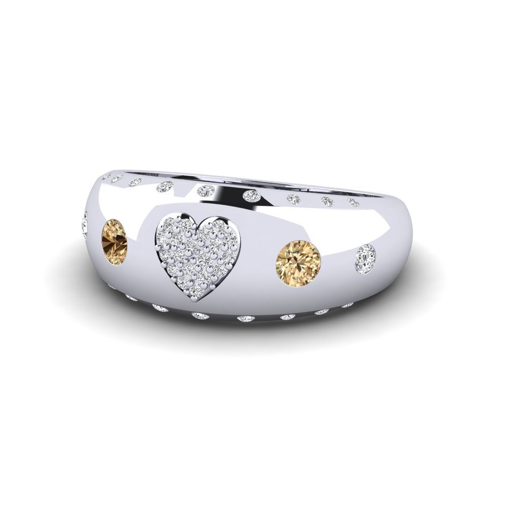 Diamante Marrone Anello Karlek