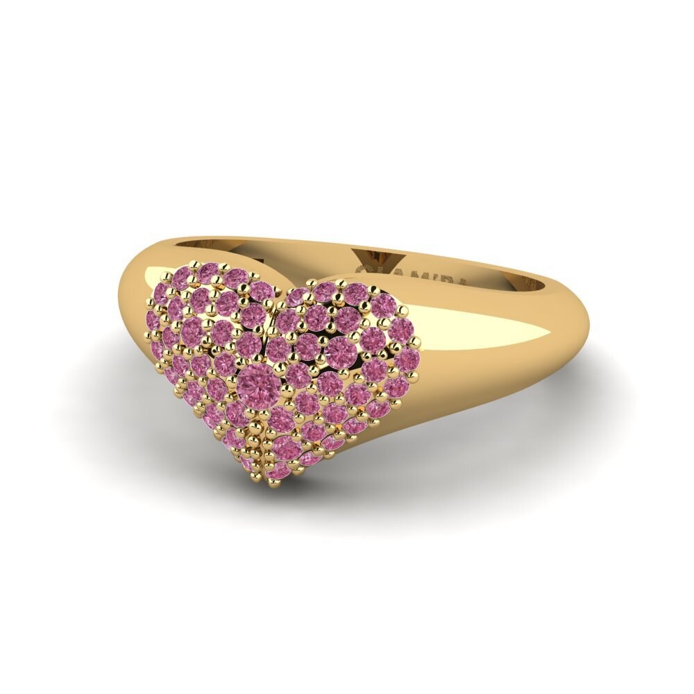 Granate Rhodolite Anillo meñique Ljubezen