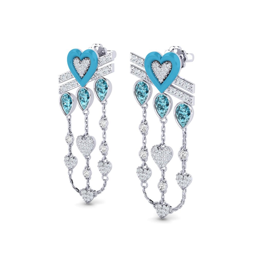 Blue Zircon Women's Earring Plusbeau