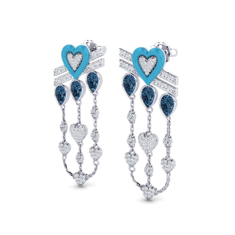 Diamante Azul Pendiente de mujer Plusbeau