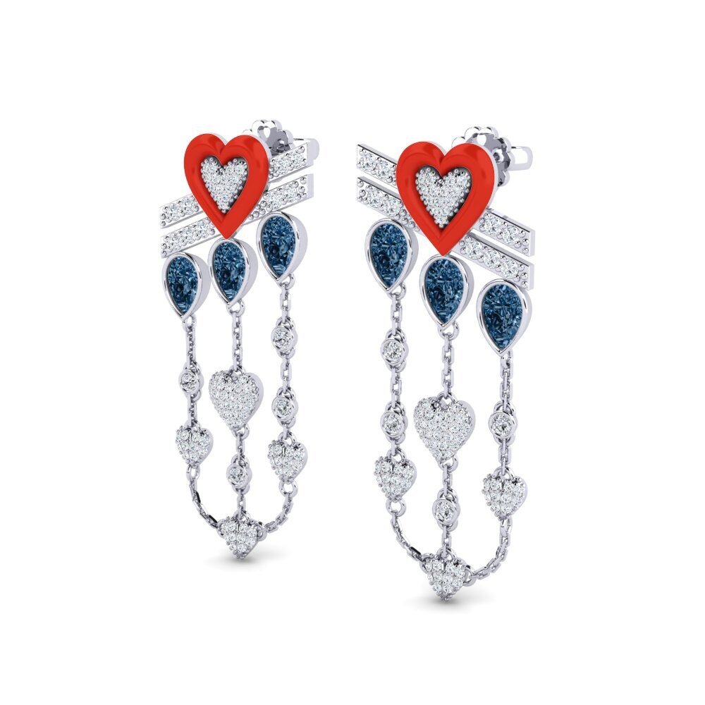 Diamante Azul Pendiente de mujer Plusbeau