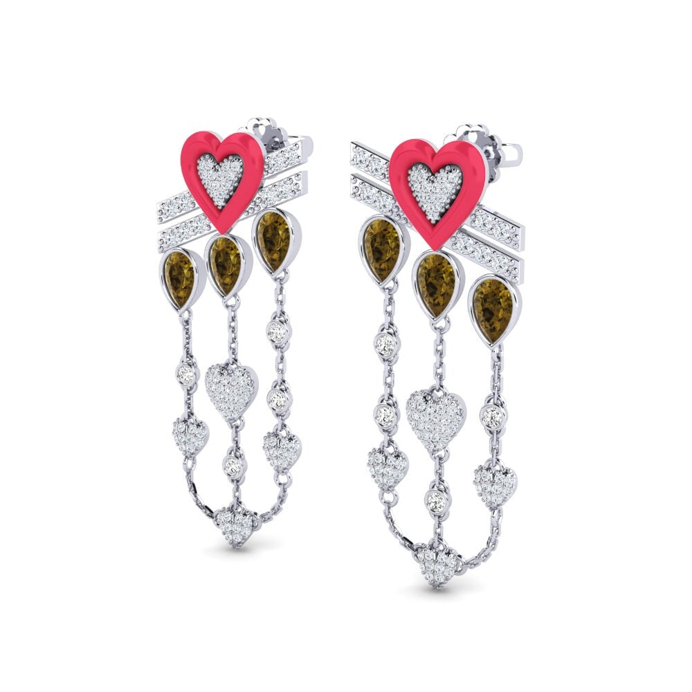 Zircone Marrone Orecchino da donna Plusbeau