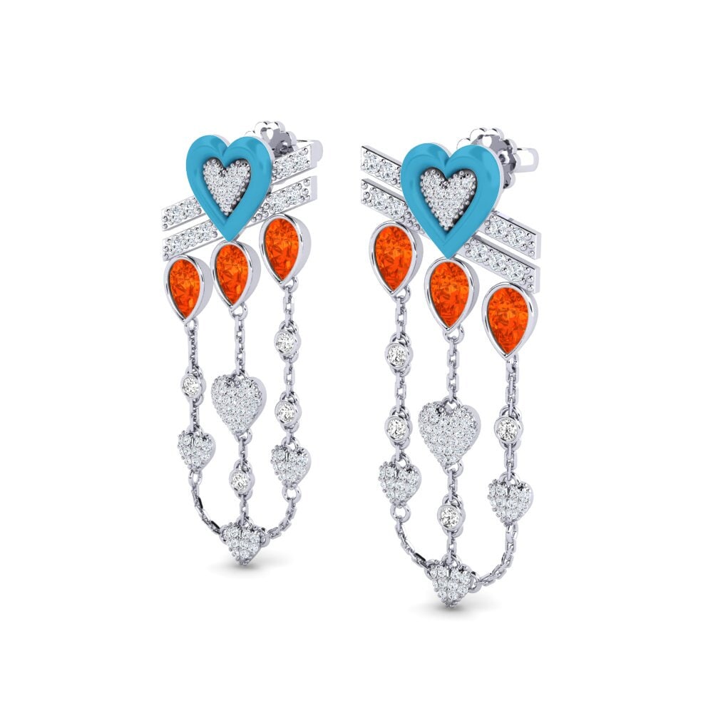 Feueropal Damen ohrring Plusbeau