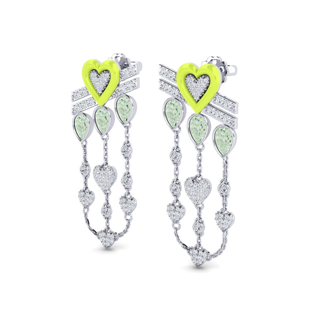 Green Amethyst Women's Earring Plusbeau