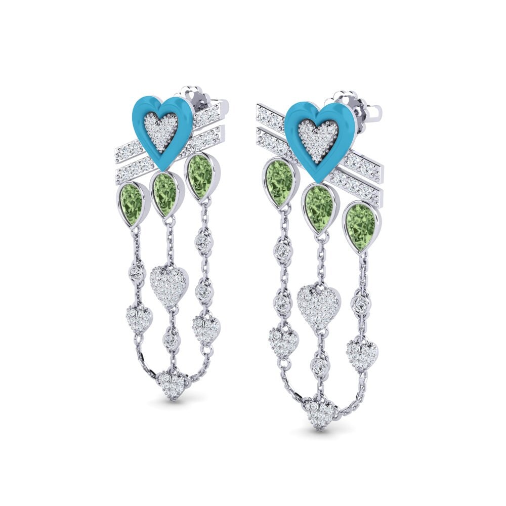 Green Sapphire Women's Earring Plusbeau