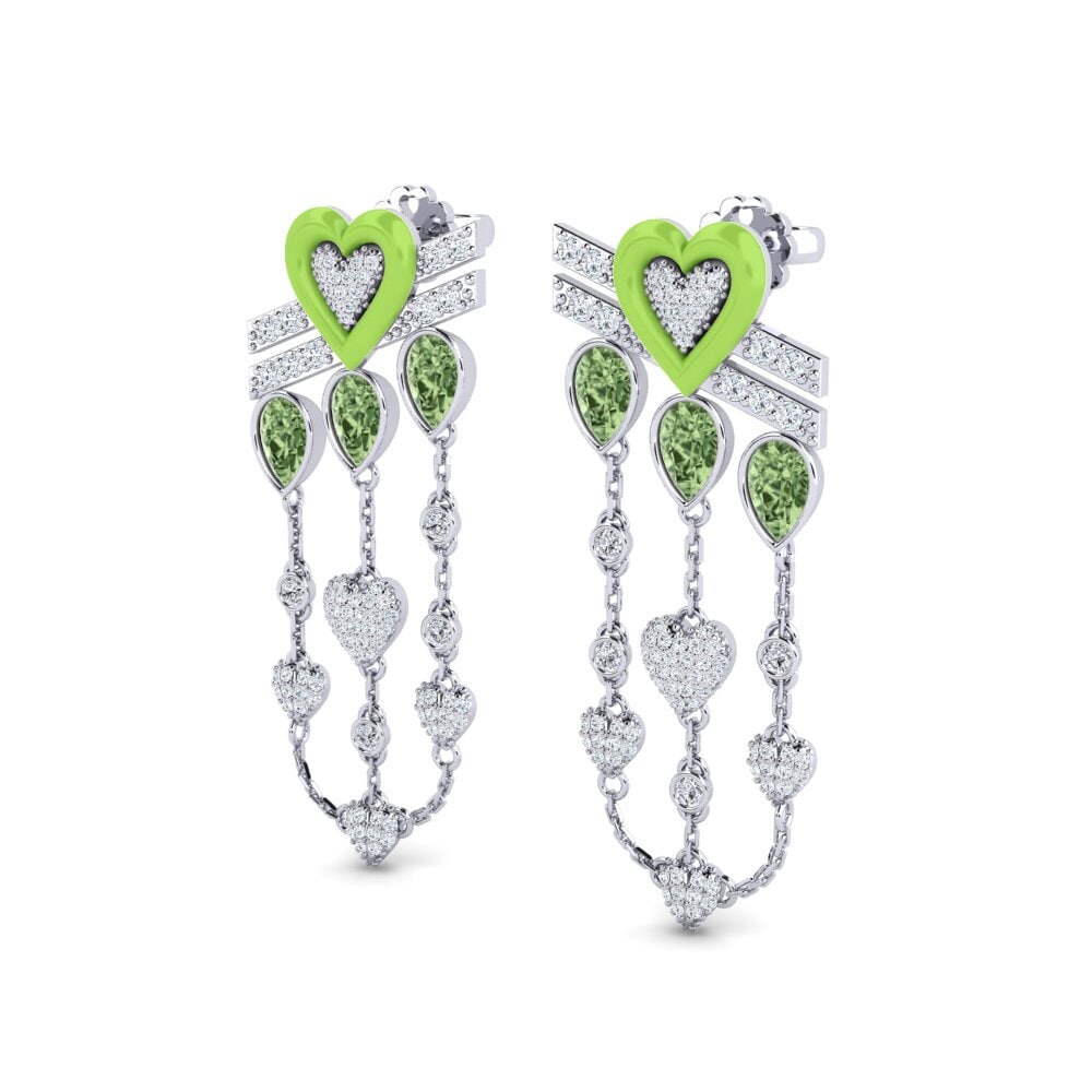 Zafiro Verde Pendiente de mujer Plusbeau