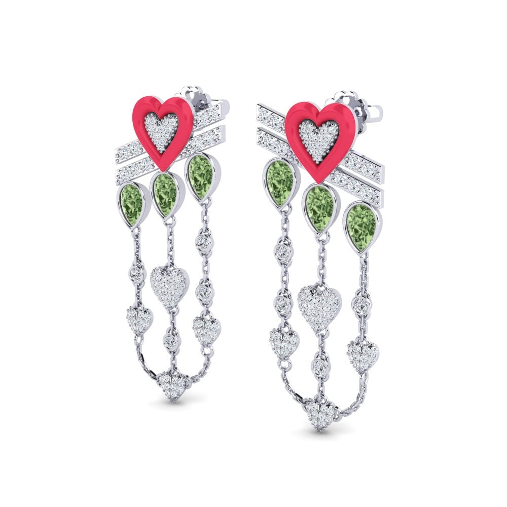 Zafiro Verde Pendiente de mujer Plusbeau