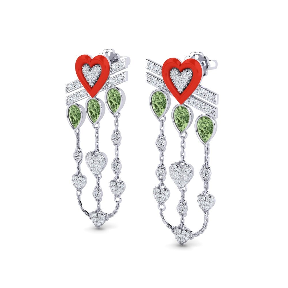 Zafiro Verde Pendiente de mujer Plusbeau