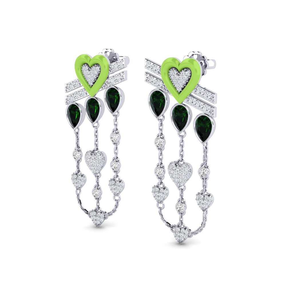 Turmalina verde Pendiente de mujer Plusbeau